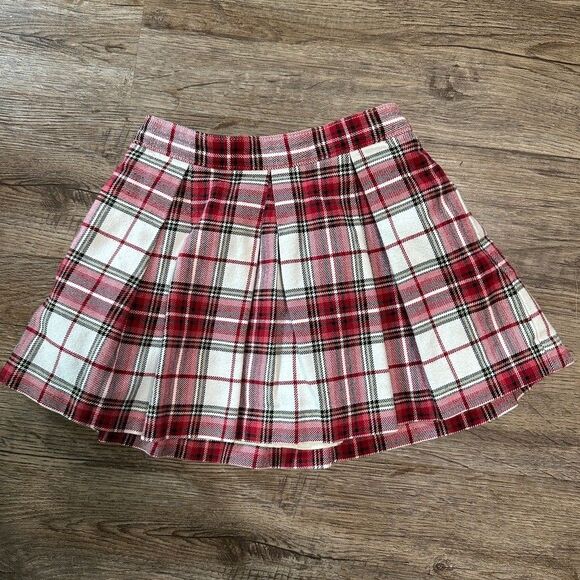 Janie and Jack Other - Janie and Jack Plaid Pleated Skirt Red Girls Size 3T Vintage Pink Label